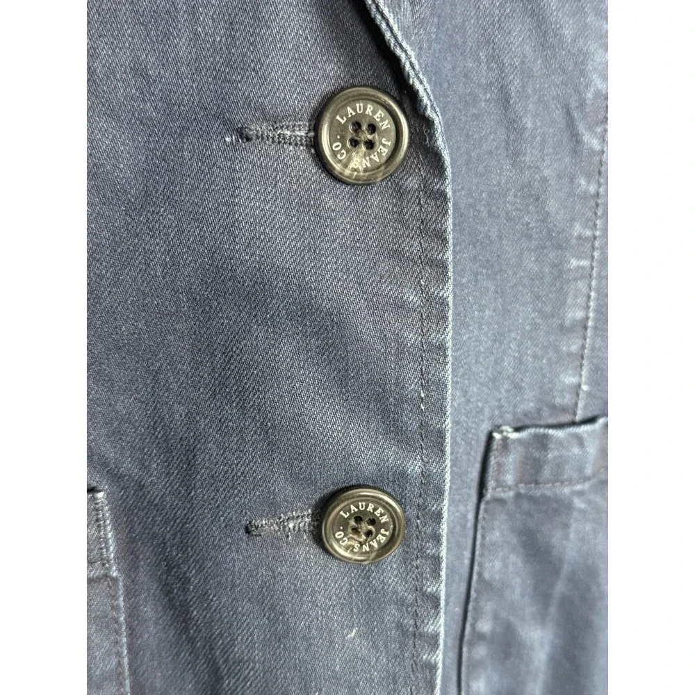 Ralph Lauren Jeans Co Women's‎ M Denim Blazer Jacket Preppy Old Money - Picture 3 of 10